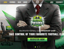 Tablet Screenshot of footballpresident.net